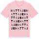 Pink Cotton t-shirt med Mattaur ordlek t-shirt