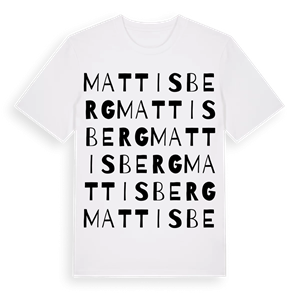 Mattisberg ordlek t-shirt – ekologisk bomull t-shirt från Pinshirt