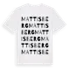 White t-shirt med Mattisberg ordlek t-shirt