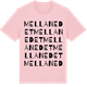 Pink Cotton t-shirt med Mellanedet ordlek t-shirt