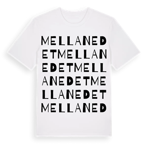 Mellanedet ordlek t-shirt – ekologisk bomull t-shirt från Pinshirt