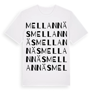Mellannäs ordlek t-shirt – ekologisk bomull t-shirt från Pinshirt