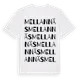 White t-shirt med Mellannäs ordlek t-shirt