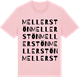 Pink Cotton t-shirt med Mellerstön ordlek t-shirt