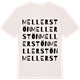 Vintage White t-shirt med Mellerstön ordlek t-shirt