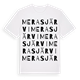 White t-shirt med Merasjärvi ordlek t-shirt