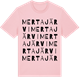 Pink Cotton t-shirt med Mertajärvi ordlek t-shirt