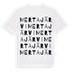 White t-shirt med Mertajärvi ordlek t-shirt