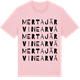 Pink Cotton t-shirt med Mertajärvi Nearvá ordlek t-shirt