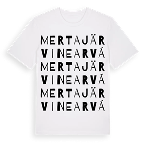 Mertajärvi Nearvá ordlek t-shirt – ekologisk bomull t-shirt från Pinshirt