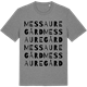 Mid Heather Gray t-shirt med Messaure gård ordlek t-shirt