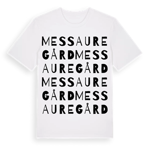 Messaure gård ordlek t-shirt – ekologisk bomull t-shirt från Pinshirt