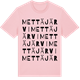 Pink Cotton t-shirt med Mettäjärvi ordlek t-shirt