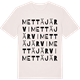 Vintage White t-shirt med Mettäjärvi ordlek t-shirt