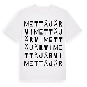Mettäjärvi ordlek t-shirt – ekologisk bomull t-shirt från Pinshirt