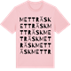 Pink Cotton t-shirt med Metträsk ordlek t-shirt