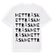 White t-shirt med Metträsk ordlek t-shirt