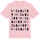 Pink Cotton t-shirt med Miekojärvi ordlek t-shirt