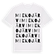 White t-shirt med Miekojärvi ordlek t-shirt