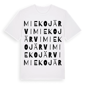 Miekojärvi ordlek t-shirt – ekologisk bomull t-shirt från Pinshirt