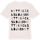 Vintage White t-shirt med Mittibäckskojan ordlek t-shirt