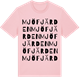 Pink Cotton t-shirt med Mjöfjärden ordlek t-shirt