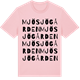 Pink Cotton t-shirt med Mjösjögården ordlek t-shirt