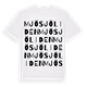 White t-shirt med Mjösjöliden ordlek t-shirt