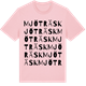 Pink Cotton t-shirt med Mjöträsk ordlek t-shirt