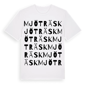 Mjöträsk ordlek t-shirt – ekologisk bomull t-shirt från Pinshirt