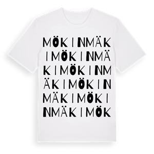 Mökinmäki ordlek t-shirt – ekologisk bomull t-shirt från Pinshirt