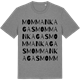 Mid Heather Gray t-shirt med Mommankagas ordlek t-shirt