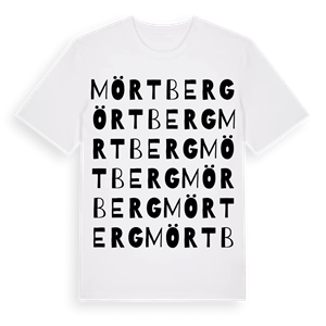 Mörtberg ordlek t-shirt – ekologisk bomull t-shirt från Pinshirt