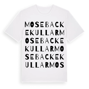 Mosebacke Kullar ordlek t-shirt – ekologisk bomull t-shirt från Pinshirt