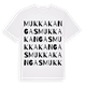 White t-shirt med Mukkakangas ordlek t-shirt