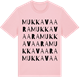 Pink Cotton t-shirt med Mukkavaara ordlek t-shirt
