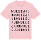 Pink Cotton t-shirt med Mullejaur ordlek t-shirt