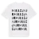 White t-shirt med Mullejaur ordlek t-shirt