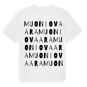 Muoniovaara ordlek t-shirt – ekologisk bomull t-shirt från Pinshirt