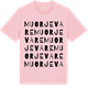 Pink Cotton t-shirt med Muorjevare ordlek t-shirt