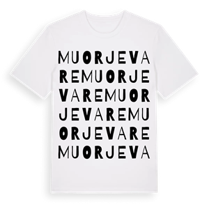 Muorjevare ordlek t-shirt – ekologisk bomull t-shirt från Pinshirt