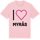 Pink Cotton t-shirt med Jag älskar Myrås t-shirt stort tryck