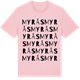 Pink Cotton t-shirt med Myrås ordlek t-shirt