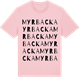 Pink Cotton t-shirt med Myrbacka ordlek t-shirt