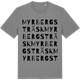 Mid Heather Gray t-shirt med Myrbergsträsk ordlek t-shirt