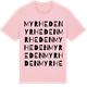Pink Cotton t-shirt med Myrheden ordlek t-shirt
