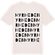 Vintage White t-shirt med Myrheden ordlek t-shirt