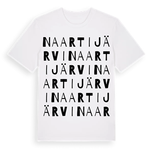Naartijärvi ordlek t-shirt – ekologisk bomull t-shirt från Pinshirt