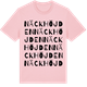 Pink Cotton t-shirt med Näckhöjden ordlek t-shirt