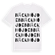 White t-shirt med Näckhöjden ordlek t-shirt